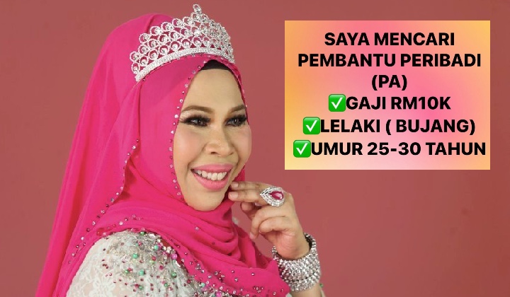 Have to be HANDSOME - Dato Seri Vida Is Offering RM10,000 Monthly