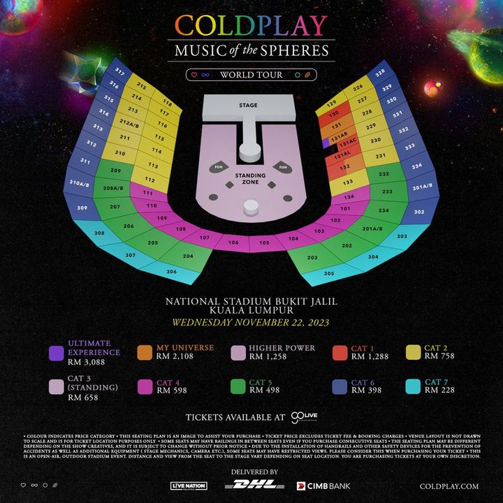 Ticket Prices For Coldplay’s Malaysia Concert Are Out! Starts From RM228